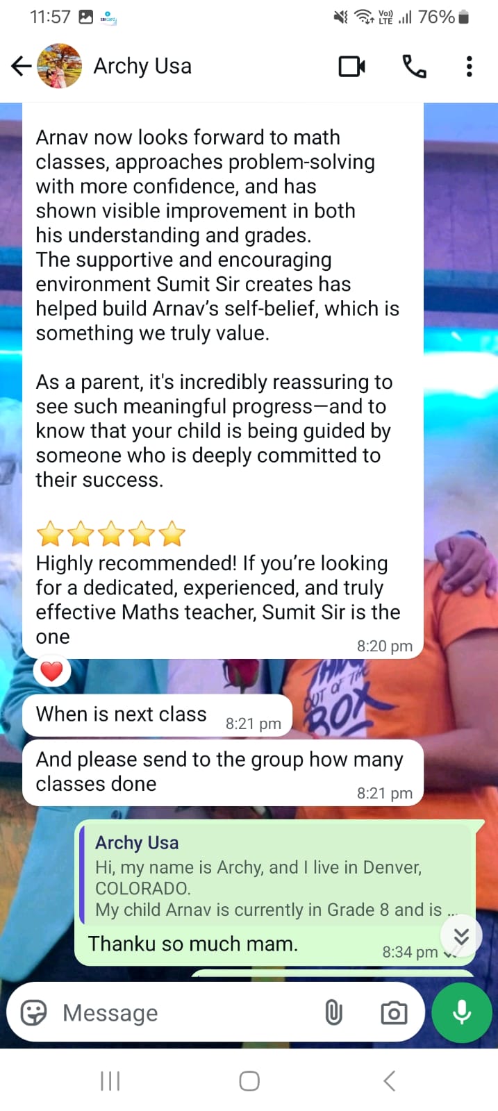 Review from Sania (Faiq's Mother)